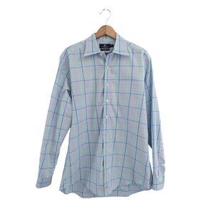 Vineyard Vines Slim Fit Murray Shirt Blue Plaid Size L